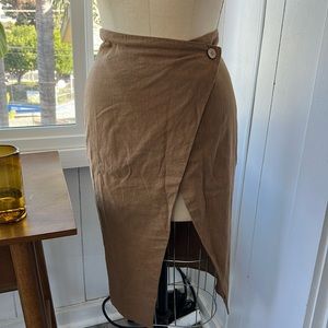 Brown wrap skirt